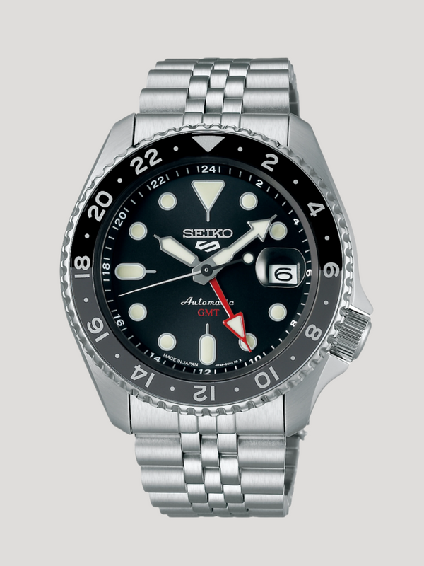 Seiko 5 SSK001K1 GMT "Bruce Wayne" Sports Black Grape GMT
