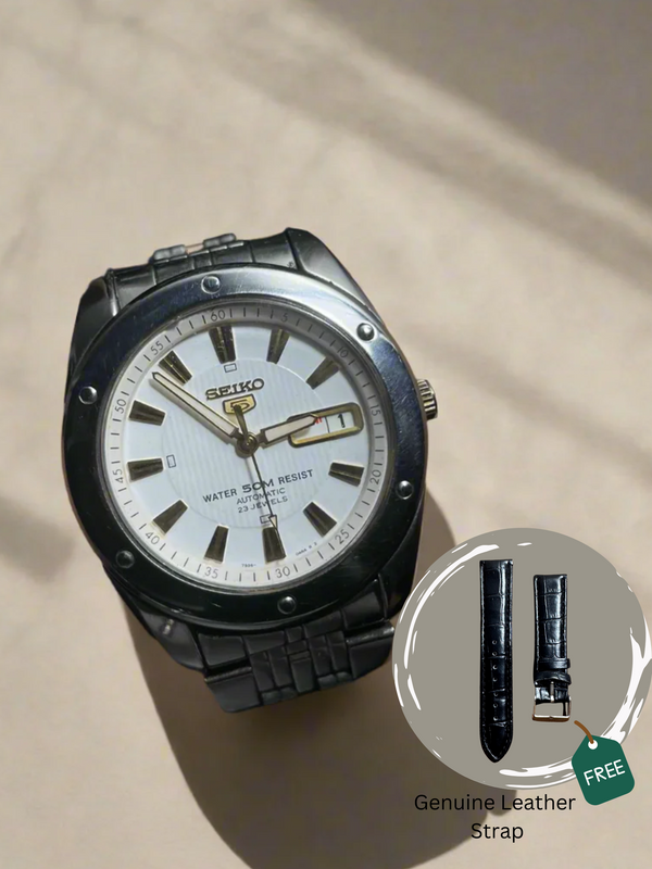 Seiko 5 7s36-03A0 White Dial