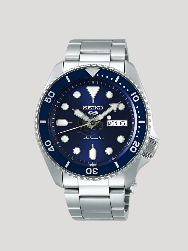 Seiko 5 Sports Automatic Analog Blue Dial Silver Steel Strap Watch For Men - SRPD51K1