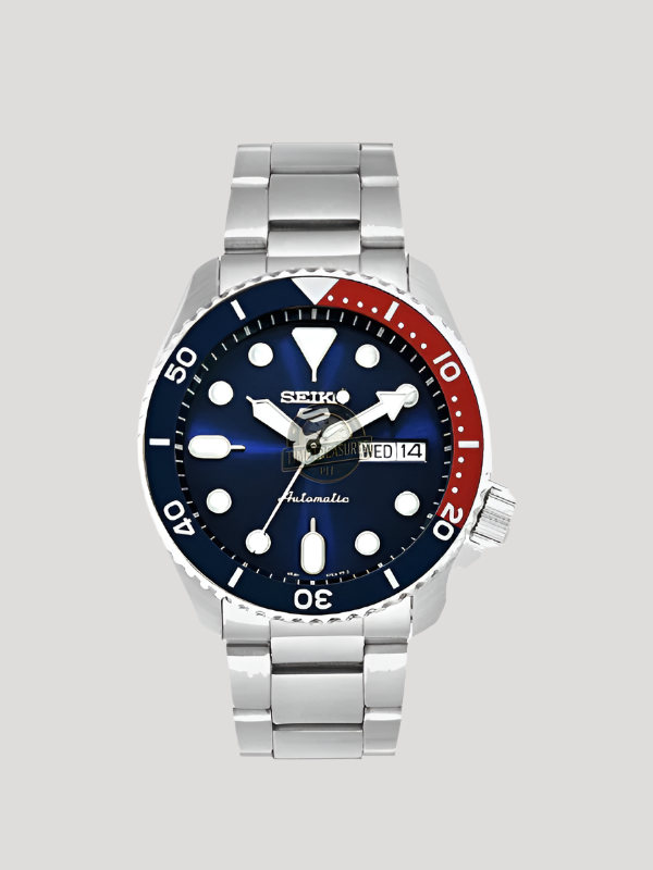 Seiko 5 Sports Automatic Blue Dial Silver Steel Strap Watch For Men - SRPD53K1